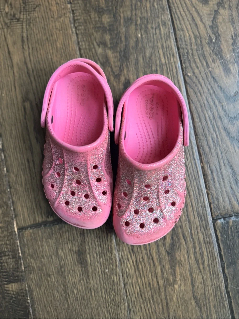 CROCS Kids Pink Glitter Clogs